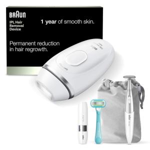 imageBraun SilkExpert Mini IPL1115 Corded IPL Hair Removal Device at Home Laser Hair Removal for Women and Men with Pouch Venus Razor Facial Trimmer Bikini Trimmer