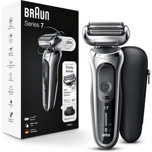 image:imageBraun Electric Razor for Men Series 7 360 Flex Head Foil Shaver with Precision Beard Trimmer Rechargeable Wet amp Dry and Travel Case Black 5 Piece SetSilver